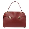 Ferragamo Medium Hug Soft Leather Shoulder Bag In Red