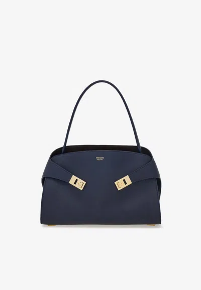 FERRAGAMO MEDIUM HUG SOFT BI-COLOR SHOULDER BAG