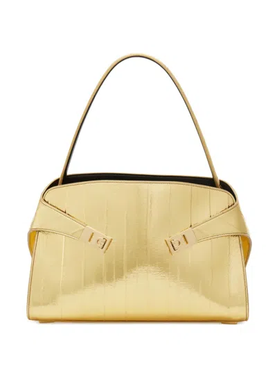 Ferragamo Medium Hug Soft Shoulder Bag In Gold