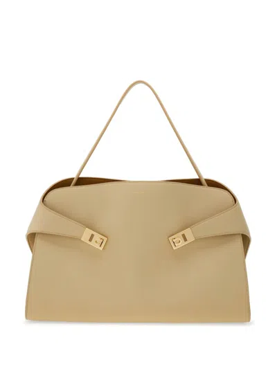 Ferragamo Medium Hug Soft Shoulder Bag In Neutrals