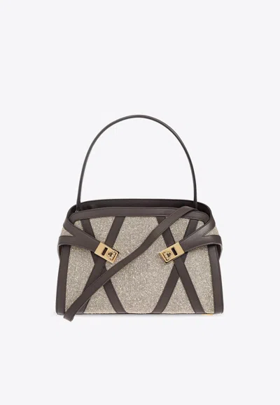 Ferragamo Medium Hug Top Handle Bag In White