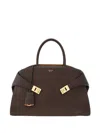 Ferragamo Medium Hug Leather Tote Bag In Braun