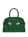 Ferragamo Medium Hug Tote Bag In Green