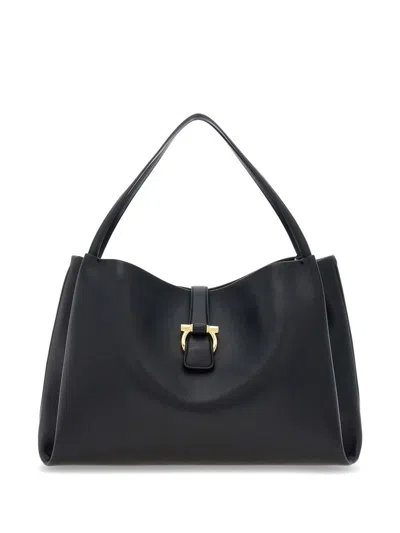 FERRAGAMO MEDIUM LEATHER SHOULDER BAG