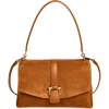 Ferragamo Medium Leather Top Handle Bag In Orange