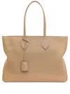 Ferragamo Medium Leather Tote Bag In Neutrals