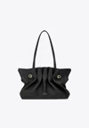 Ferragamo Medium Pleated Nappa Leather Shoulder Bag