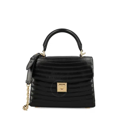 Ferragamo Medium Quilted Shoulder Bag In Black