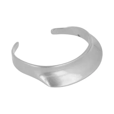 Pre-owned Ferragamo Medium Sculptural Cuff 'silver' | Women's Size Onesize