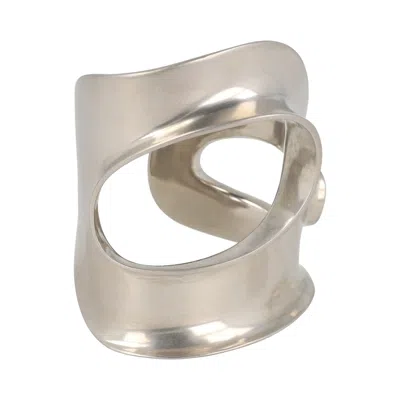 Pre-owned Ferragamo Medium Sculptural Cutout Cuff 'silver' | Women's Size Onesize