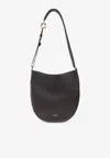 Ferragamo Medium Smile Hobo Bag In Hammered Leather In Brown