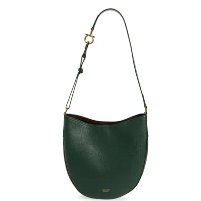Ferragamo Medium Smile Leather Hobo Bag In Brown
