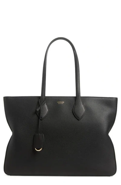 Ferragamo Star-shaped Tote Bag (l) In Black