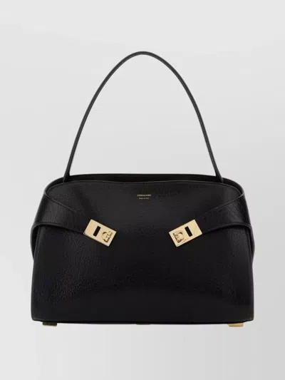 Ferragamo Medium Structured Leather Shoulder Bag In Pattern