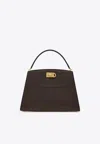 Ferragamo Medium Studio Box Leather Top Handle Bag In Brown