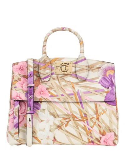 Ferragamo Medium The Studio Top Handle Bag In Multi
