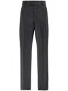 Ferragamo Pantalon Sans Pinces Gris In Grey