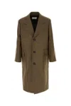 Ferragamo Melange Mud Wool Coat