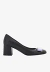 Ferragamo Melena 60 Vara Bow Calf Leather Pumps In Black