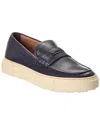 Ferragamo Melville Leather Loafer In Blue