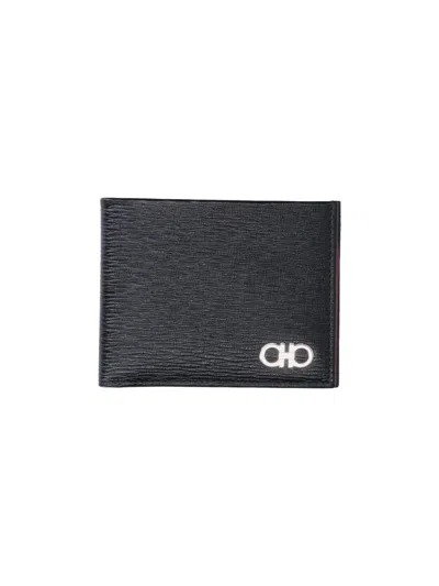 Ferragamo Men's 100% Leather Wallet In Black