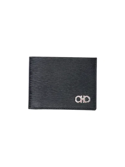Ferragamo Men's 100% Leather Wallet In Black
