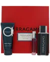 Ferragamo Men's 3pc Intense Leather Gift Set In Transparent