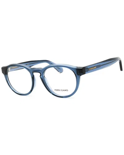 Ferragamo Men's 50mm Optical Frames In Blue