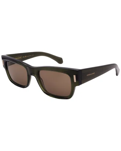 Ferragamo Men's 53mm Sunglasses In Gold