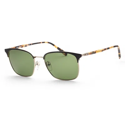 Ferragamo Men's 54mm Black And Shiny Gold Sunglasses In Green