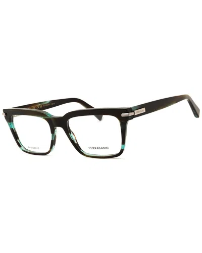 Ferragamo Men's 55mm Optical Frames In Green