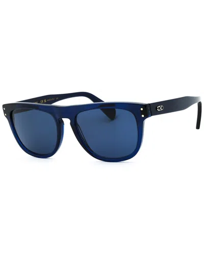 Ferragamo Men's 55mm Sunglasses In Blue