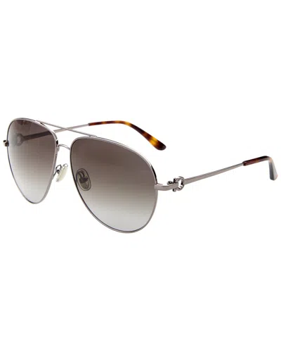 Ferragamo Men's 61mm Sunglasses In Metallic