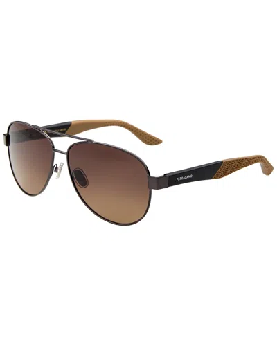 Ferragamo Men's 62mm Sunglasses In Orange