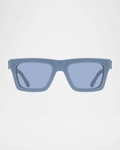 Ferragamo Men's Acetate Square Sunglasses In Neutral