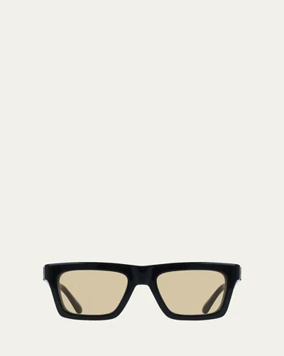 Ferragamo Men's Acetate Square Sunglasses In Multi