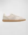 FERRAGAMO MEN'S ACHILLE 1 SUEDE LEATHER LOW-TOP SNEAKERS