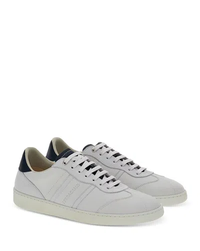 FERRAGAMO MEN'S ACHILLE LACE UP LEATHER SNEAKERS