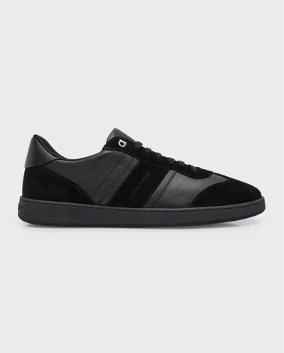Pre-owned Ferragamo Men's Achilles 1 Leather Low Top Sneakers 0765745, Black - Retail $750