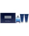 Ferragamo Men's Acqua Essenziale Blu 3pc Gift Set