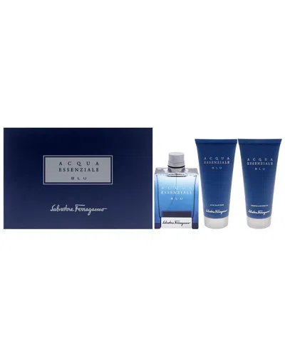 Ferragamo Men's Acqua Essenziale Blu 3pc Gift Set