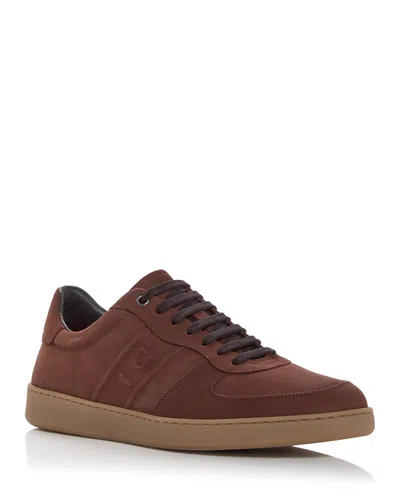 Ferragamo Men's Adam Sneakers In Brown