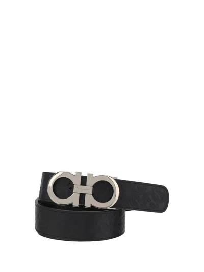 Ferragamo Men Adjustable And Reversible Belt In Brown