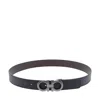 Ferragamo Men Adjustable And Reversible Double Gancini Belt
