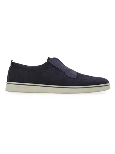 Ferragamo Alfie Suede Slip-on Sneakers In Animal Print