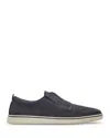 Ferragamo Navy Blue Laceless Sneakers