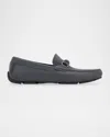 Ferragamo Man Loafers Grey Size 8.5 Calfskin