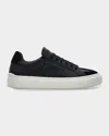 Ferragamo Low Top Sneaker With Gancini Ornament In Black