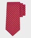 Ferragamo Men & Apos;s Whale Micro-print Tie In Multi