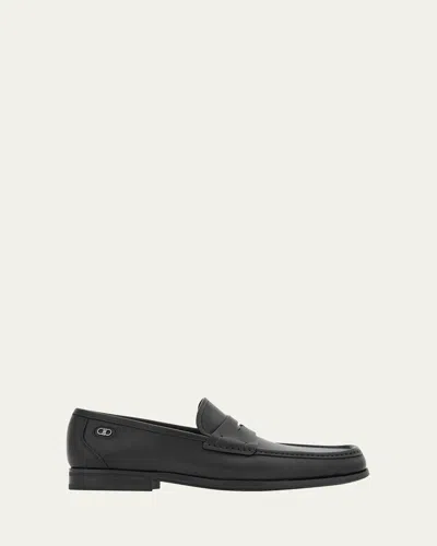 Ferragamo Men's Athen Leather Moc-toe Penny Loafers